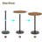 21.7" Dining Table Round Bar Table  Set of 2, Counter Height Table, Pub Cocktail Table, Metal Frame, for Bistro