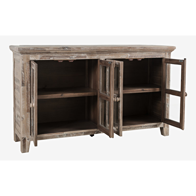 Knorr 54" Acacia Solid Wood Sideboard, Gray Wash