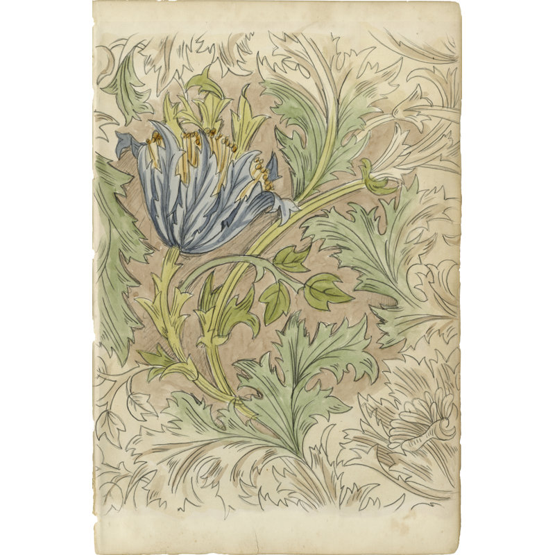 Étude de motifs floraux III, H 12 po x l 8 po x P 1,25 po
