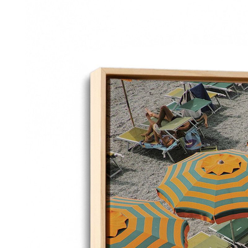 Impression sur toile Seaside Shade, Cadre américain en érable flottant, H 12,75 po x l 18,75 po x P 1,75 po