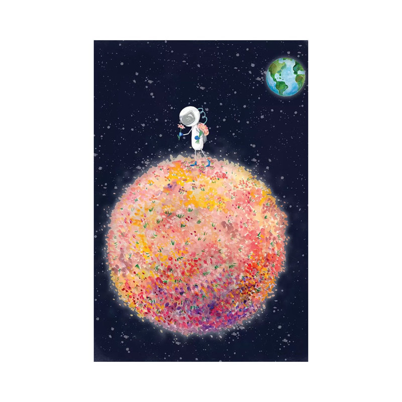Stop And Smell The Moon by Rachel Nieman - Painting on Canvas, Wrapped Canvas, 30.48cm H x 20.32cm W x 1.91cm D
