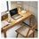 Bureau Mid-Century moderne en bois massif avec tiroirs pour le bureau à domicile et la chambre à coucher
