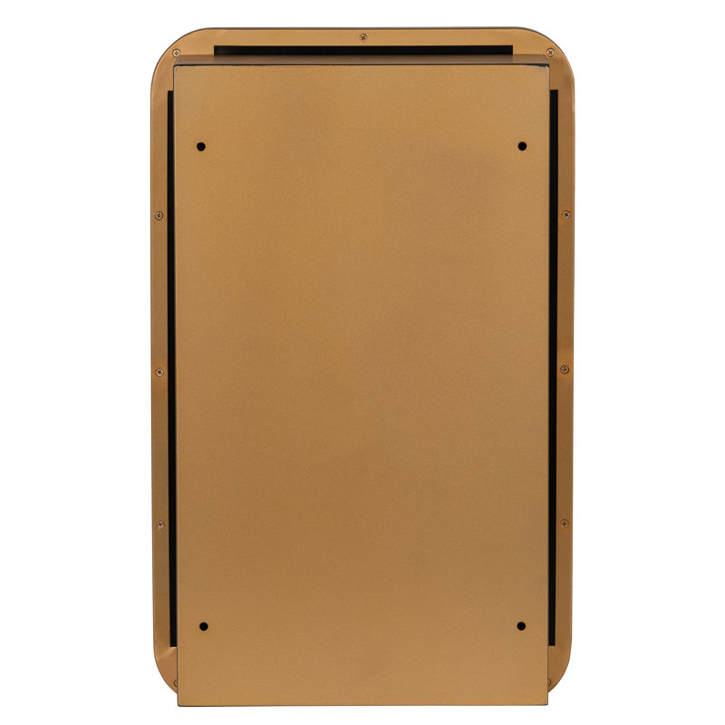 Eaton Medicine Cabinet, Recess and Surface Mount, Gold
