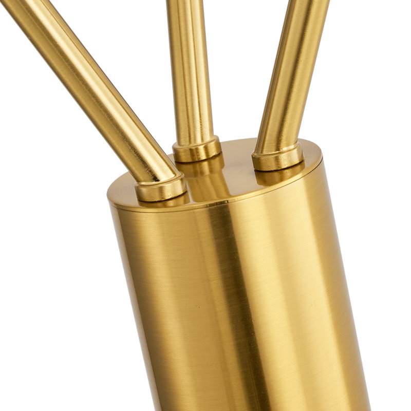 Zanyiah 65'' LED Tripod Floor Lamp with Outlet, Gold
