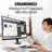 ELG F80N Full Motion Single Monitor Desk Mount Adjustable Swivel Stand for 17”-35” VESA Screens