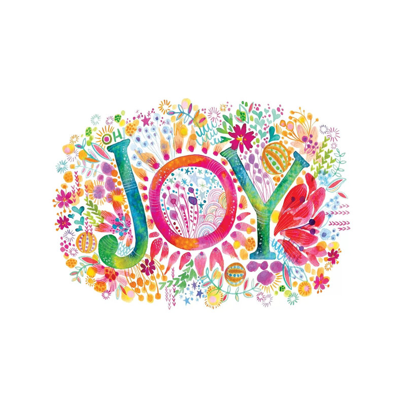 Oh Joy 1 Piece Wrapped Canvas Painting, 20.32 cm H x 30.48 cm W