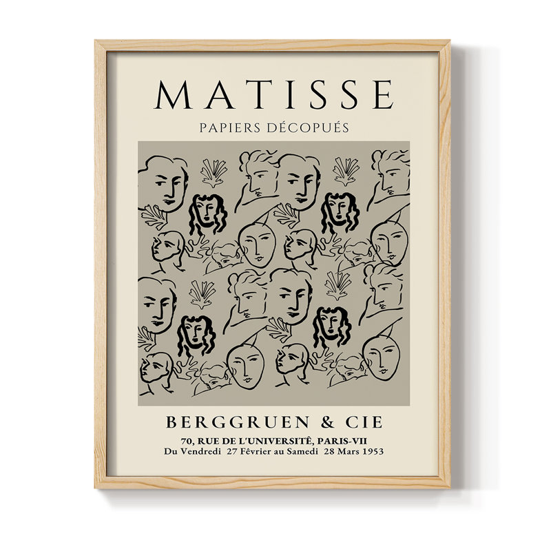 Matisse CLXVI Framed Print Framed Print - Solid Wood, 11" H x 9" W