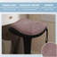 Tabouret réglable sans dossier, tabouret réglable, brun