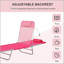 Chaise longue pliante Outsunny avec dossier inclinable, siège en filet respirant et appui-tête pour la piscine, la plage, la cour et le patio-742149447