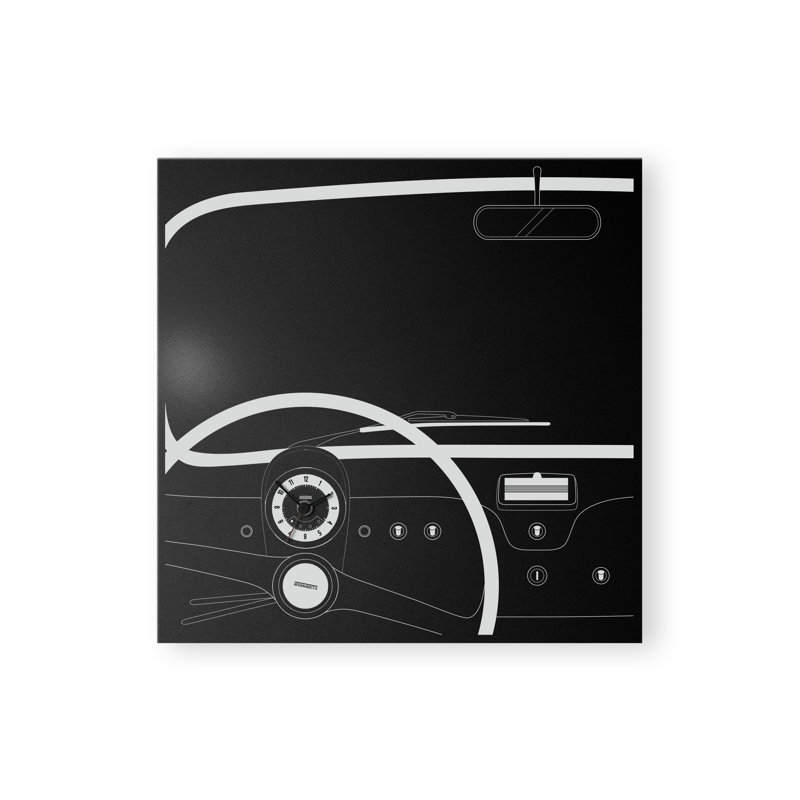 Gilligan Metal Wall Clock, Black/White