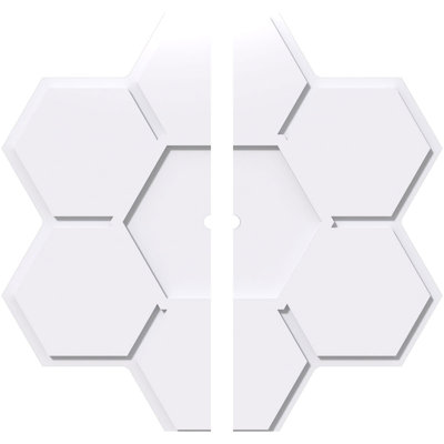 Médaillon de plafond contemporain en PVC de qualité architecturale 34 po x P 1 po x P 11 3/4 po x P 1 po