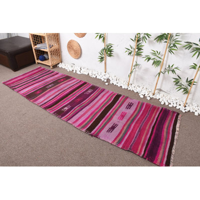 Purple  2.8x9.1 ft Runner Rugs, Cool Rug, Vintage Rug, Kilim, Boho Rug, Turkish Rug