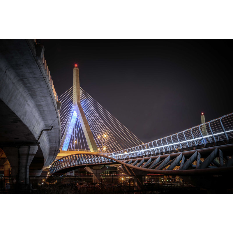 Pont Zakim par Nsalvi - photographie sur toile tendue, H 8 po x l 12 po x P 1,25 po