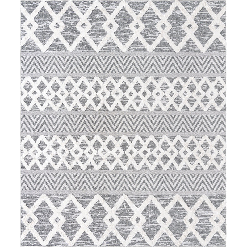 Archie-Jay Cotton Abstract Indoor Rug, Rectangle 8'3" x 10'