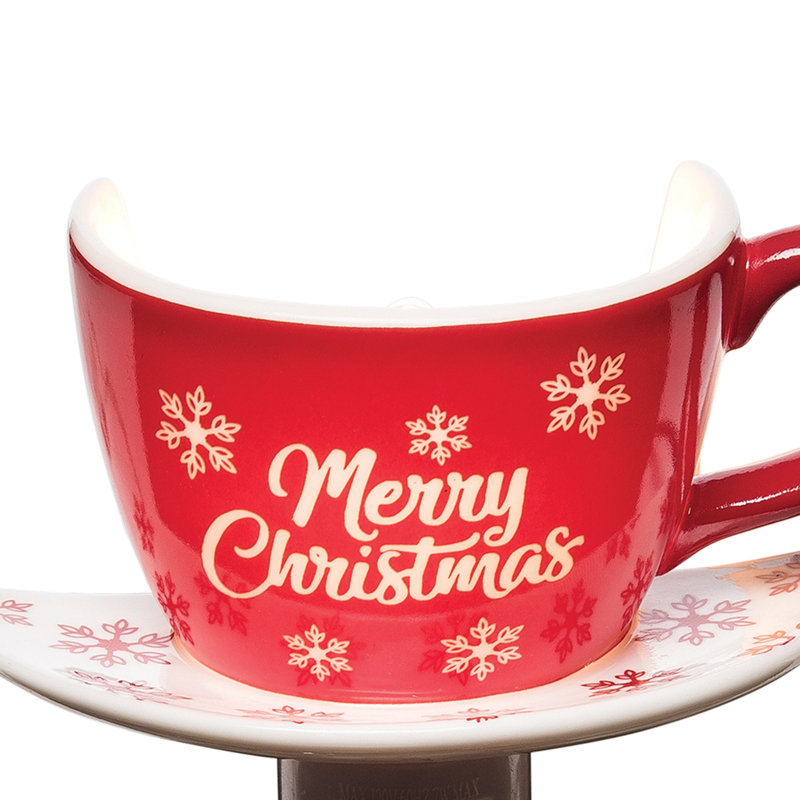 Veilleuse tasse de thé Merry Christmas
