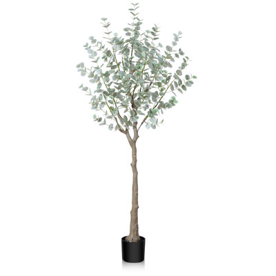 Adcock Artificial Eucalyptus Tree in Pot Set, Faux Plant, Fake Tree for Home Decor