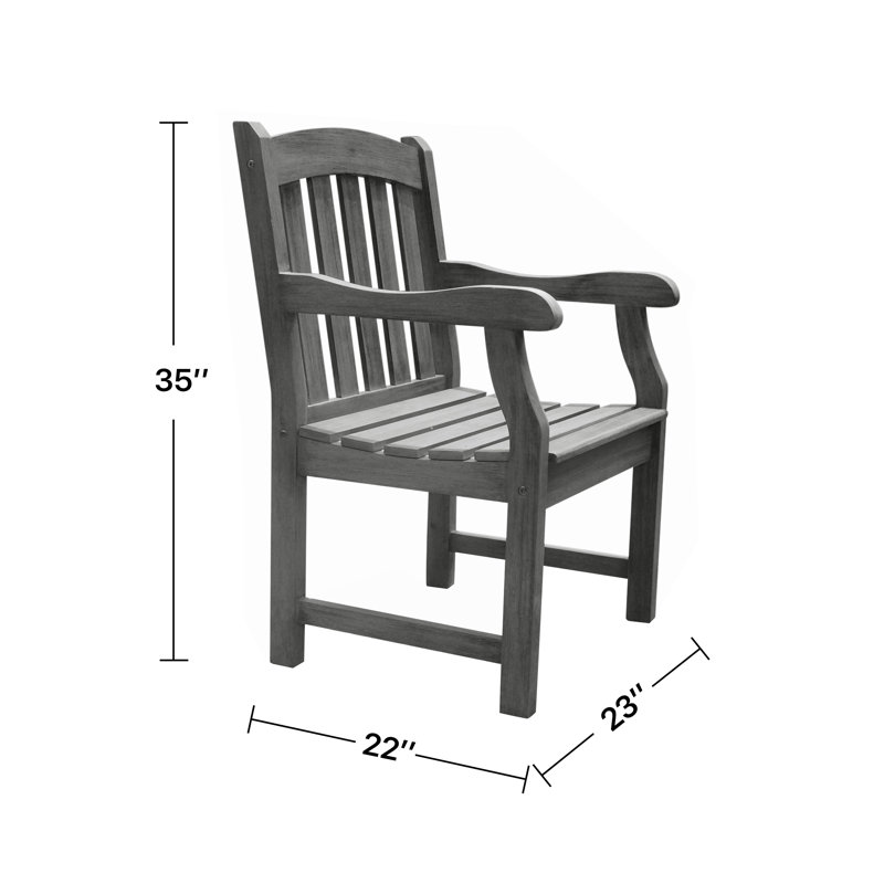 Fauteuil de salle à manger en acacia Gebo