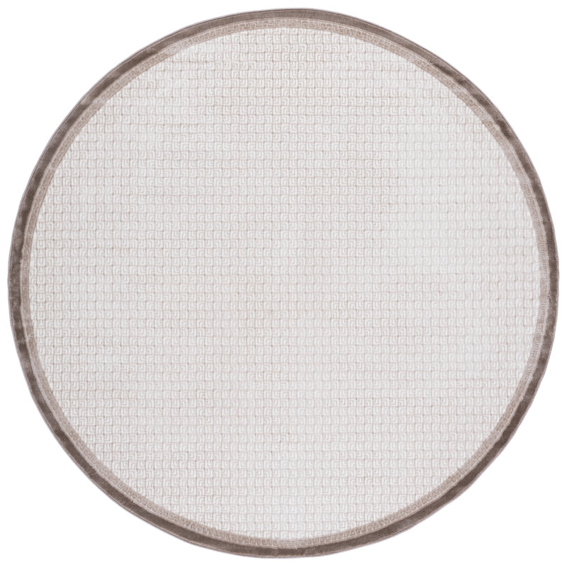 Tyenna Performance Geometric Rug, Round 6'7"