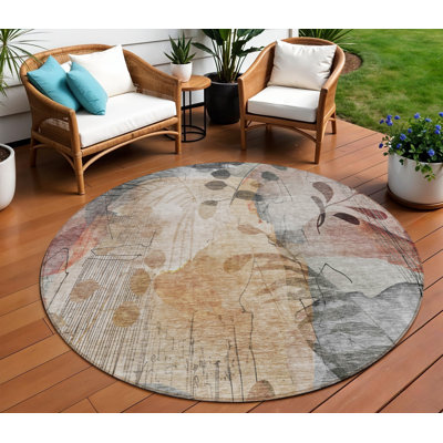 Tapis d'intérieur rond 8 po Terra Cotta