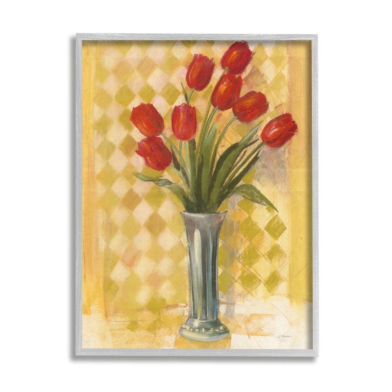 "Tulip Vase" par Carol Rowan - Impression sur toile, Estampe numérique Farmhouse, H 14 po x l 11 po