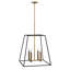 Burley Oak 4-Light Single Geometric Pendant-640473412