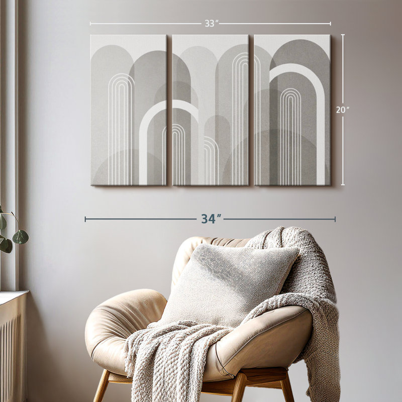 Holiday «Mid-Century Arches Stone Canvas Print» sur, H 20 po x l 33 po x P 1,25 po