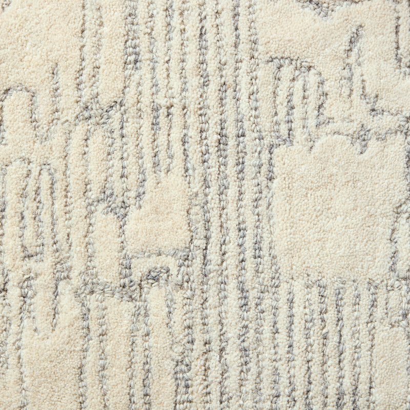 Town & Country Luxe Remin Abstract Line Art Handcrafted Area Rug Beige/Blue, Rectangle 5' x 7'