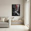 «Winding River In Dark Rocky Canyon with Red Rock Walls», art mural-133483702
