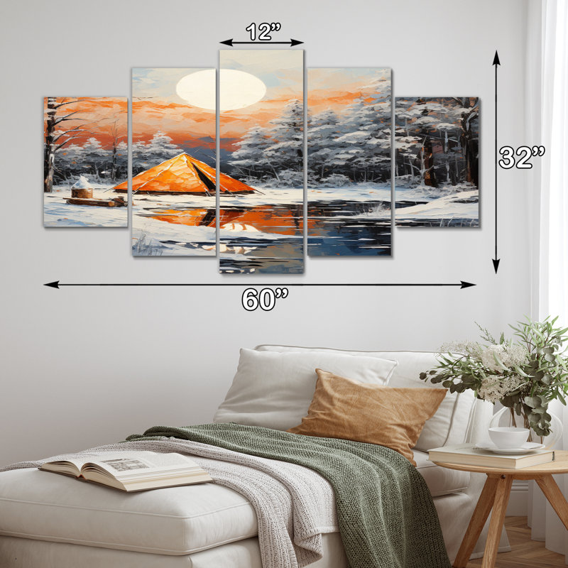 Buckner - impression sur toile de paysages - 5 panneaux