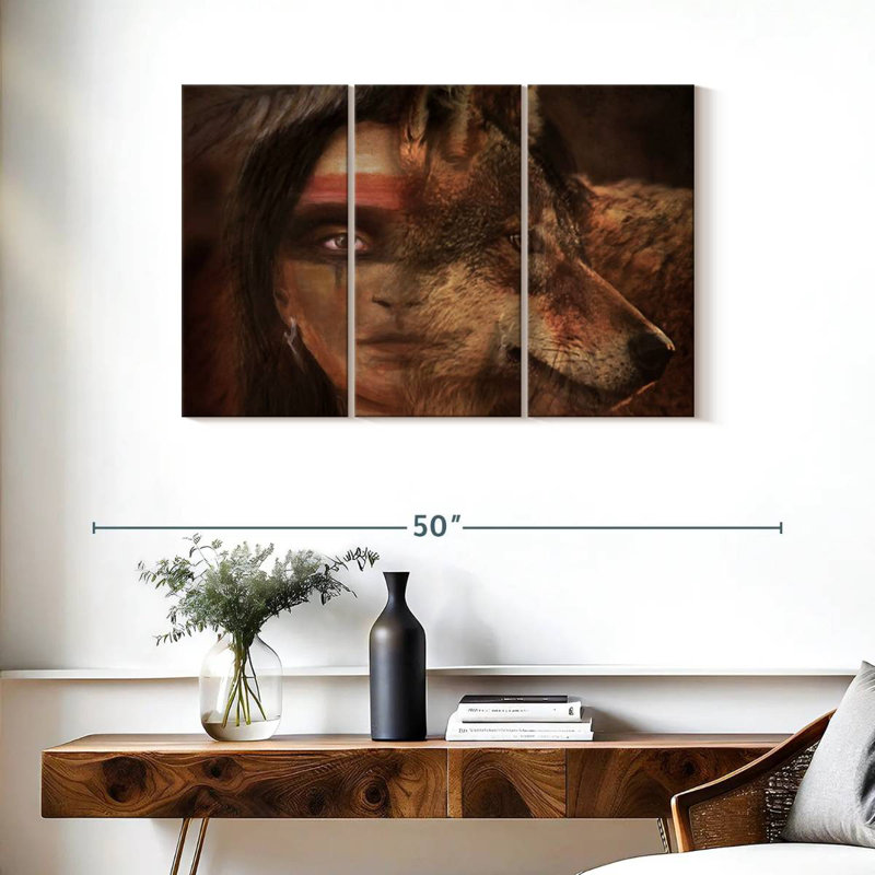 Leisha Wolf Brother, 24" H x 38" W