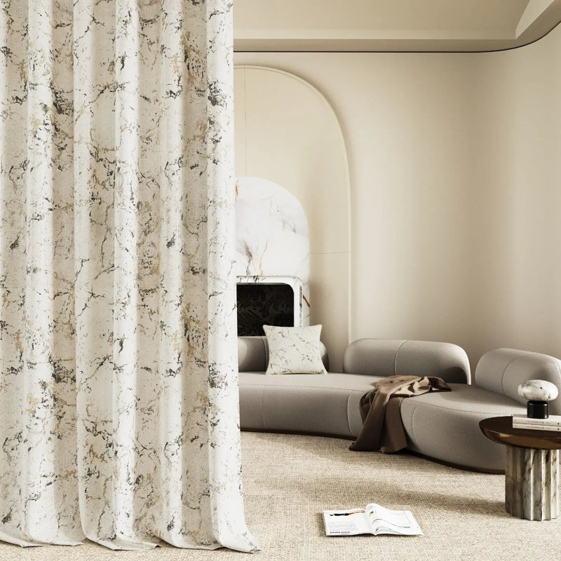 Sheer Curtain Panel Pair, Cream, 228cm Width x 274cm Drop