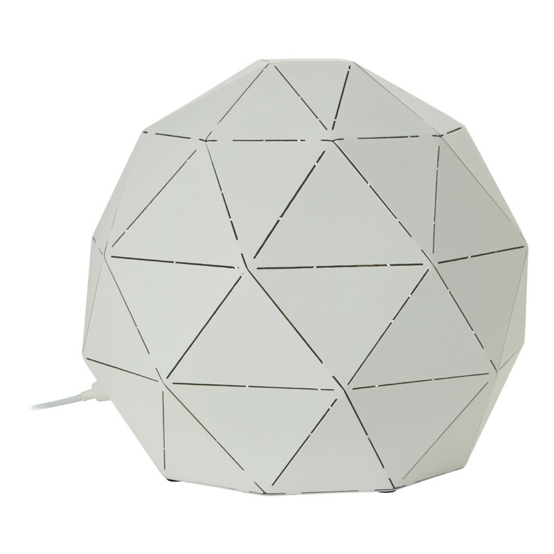 Cosima Metal Globe Lamp, Sandy White