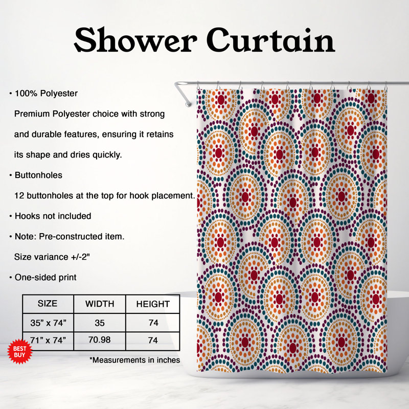 Rideaux de douche Brown Tints - Premium, H 74 po x l 71 po