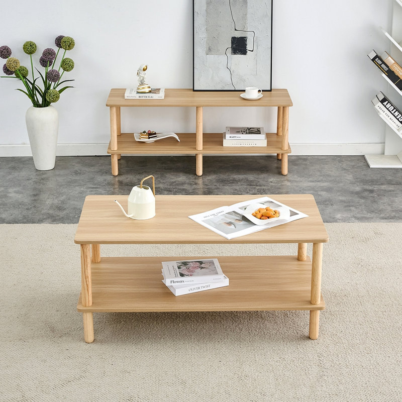 Ensemble de table basse et de télévision, Naturel