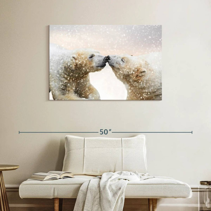 Brampt Polar Bear Love, 26" H x 39" W