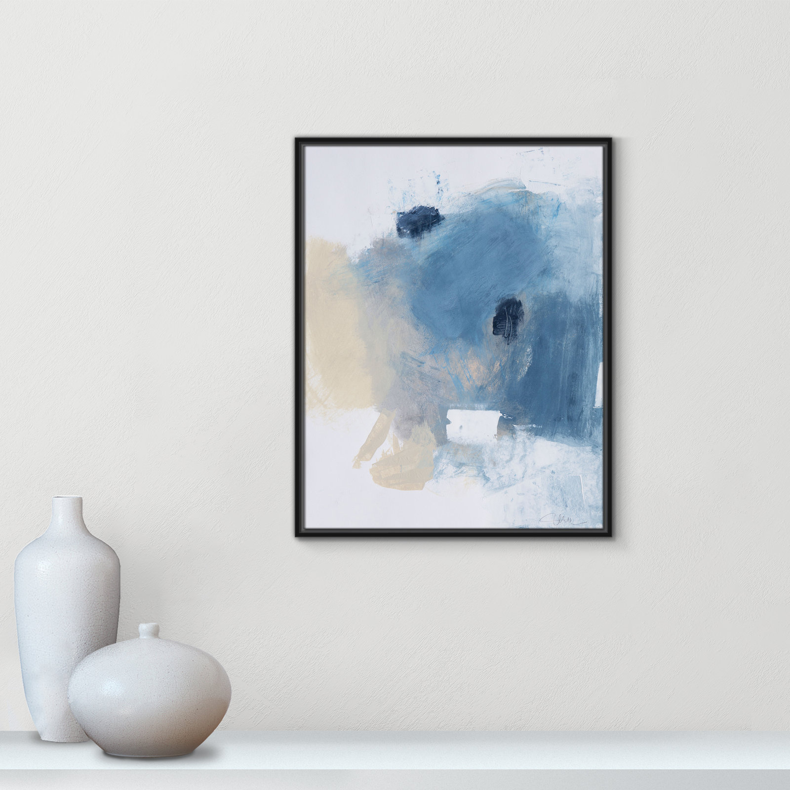 Runa "Coastal Carnival I" Print, Black Floater Framed Canvas, No Mat, 29.5" H x 23.5" W x 2" D