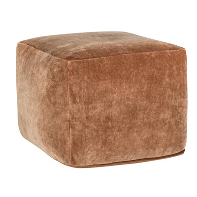 Heirloom Velvet Upholstered Floor Cushion Pouf