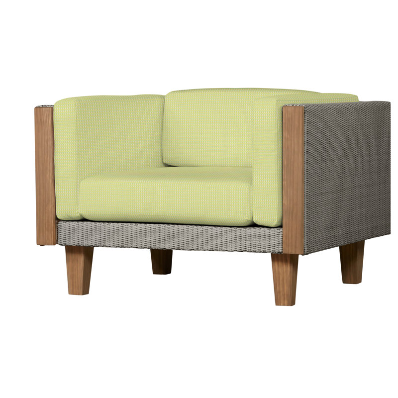 Catalina Outdoor Teak Lounge Chair, Calidora Mist, Pewter