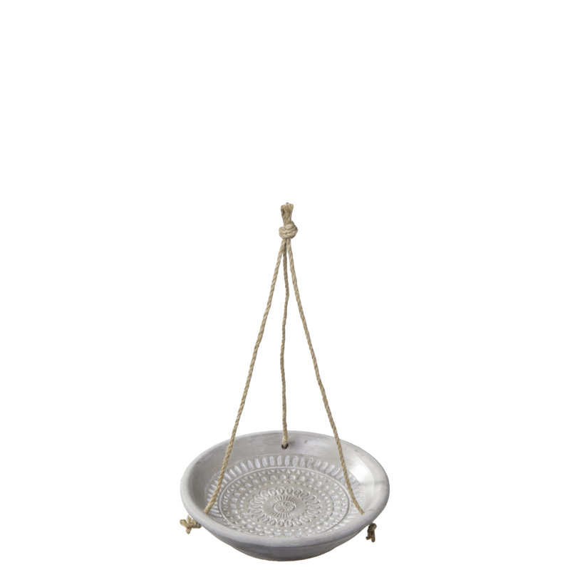 Lafferty Concrete Sundial Birdbath, 2.25" H x 10.25" W x 10.25" D