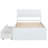 Modern Twin Bed Frame With 2 Drawers High Gloss Headboard and Footboard,Platform Bed-1749103417