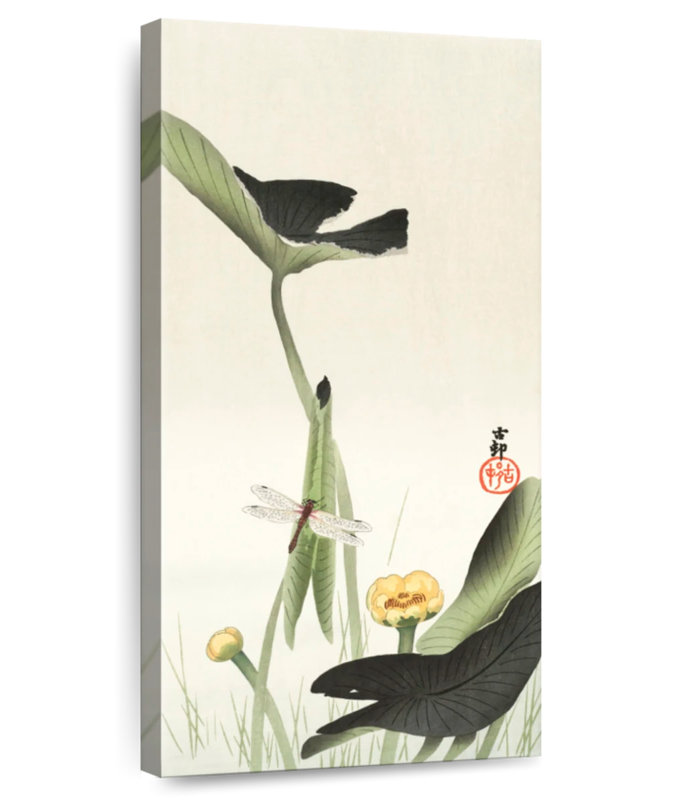 Libelle et lotus, 30" H x 15" W