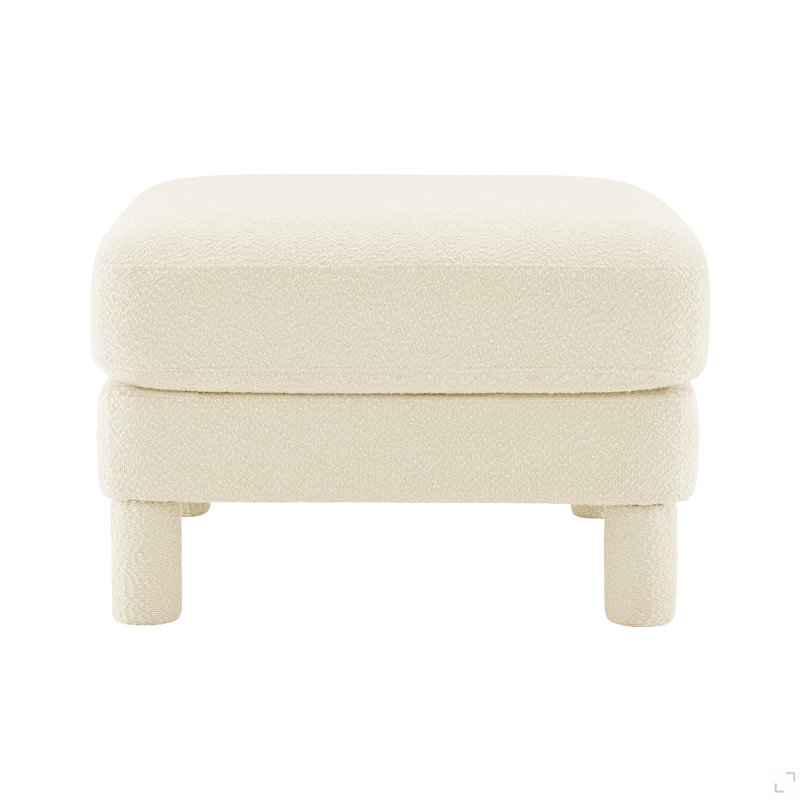 Repose-pieds rembourré en polyester (seulement un repose-pieds), Polyester beige