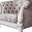  Fauteuil en tissu capitonné bleu