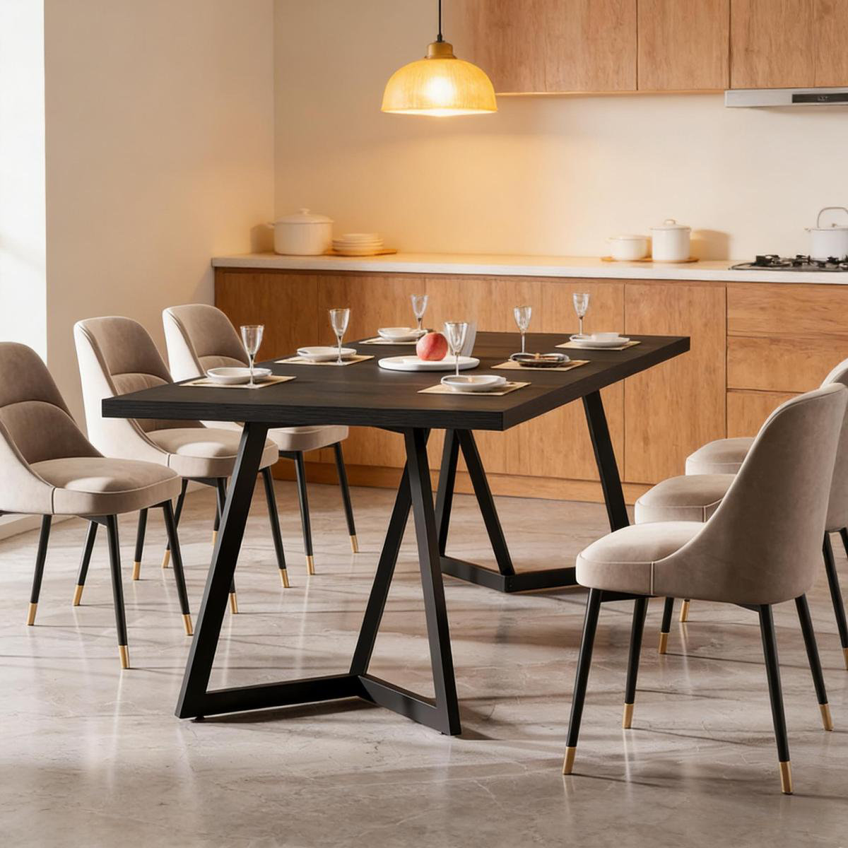 Latitude Run® Contemporary Dining Table,Rectangular Kitchen Table ...