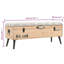 Banc de rangement en bois de sapin massif 43,3 po