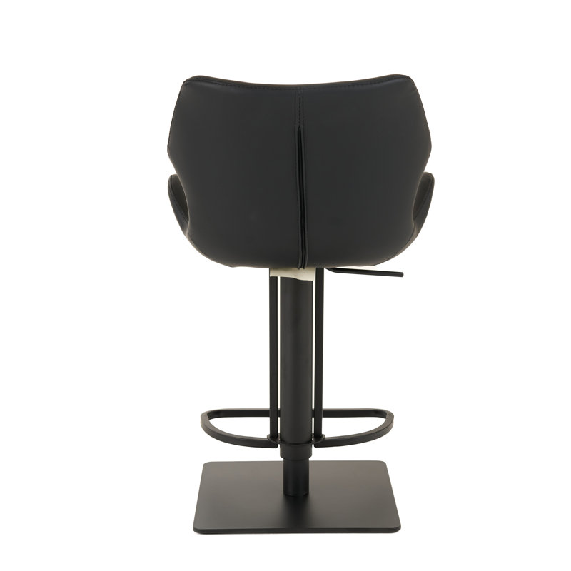 Corrie Swivel Upholstered Adjustable Height Counter Stool with Metal Frame