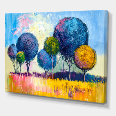 Autumn Fantasy Trees III - peinture sur toile