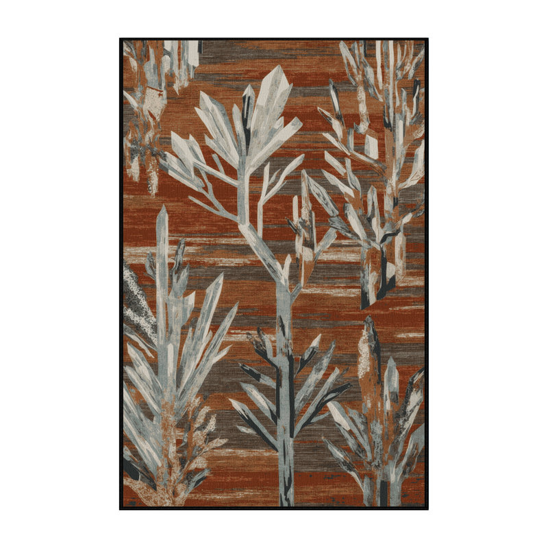 Machine Washable Nature Brown Area Rug, Runner 2' x 4'