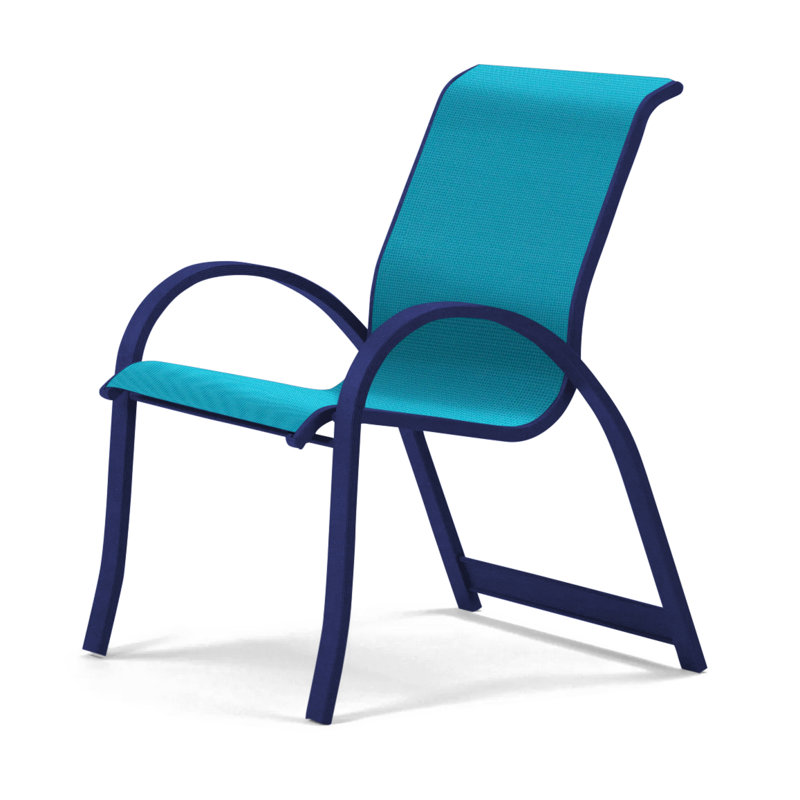 Fauteuil de salle à manger empilable Hiraku, Aqua, Bois de plage