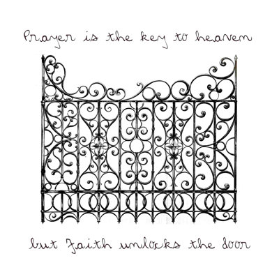" Prayer Key Gate " Painting Print